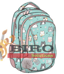 Ghiozdan Prescolari St.Right 3 Compartimente Impermeabil Charming Cats BP26 39x27x17cm